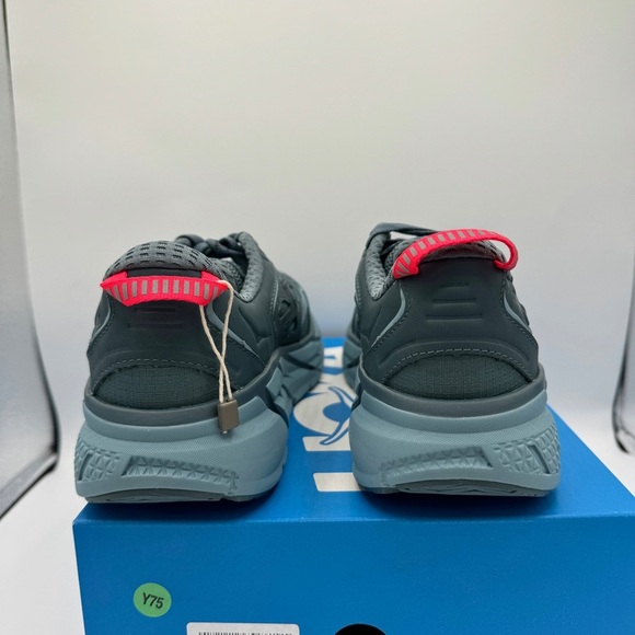 NWT Hoka Clifton Leather Gore-Tex Waterproof Unisex Goblin Stone Blue GBSB shoes - Picture 7 of 15